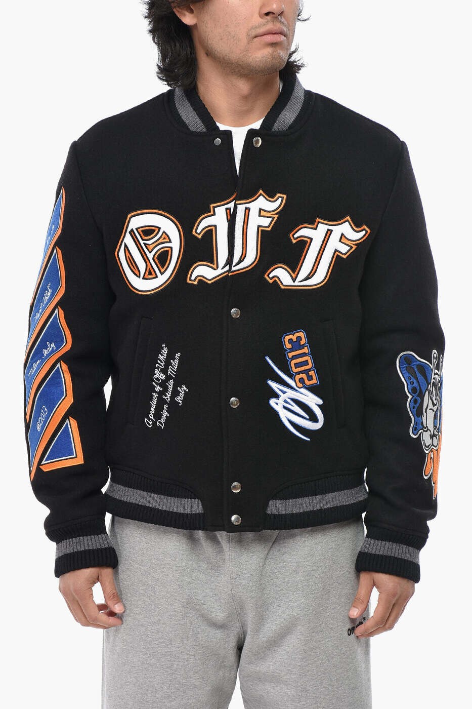 オフホワイト OFF WHITE ジャケット メンズ ブラック Jackets OMEH053F24FAB0011084 関税 送料無料 dk|BRANDSHOP「il Tesoro」