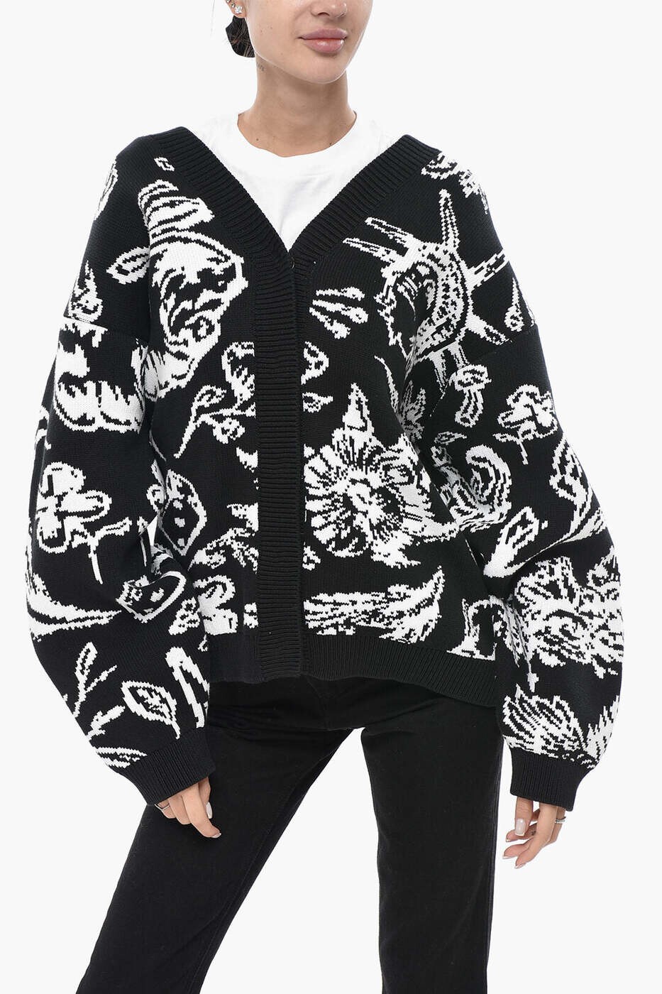 オフホワイト OFF WHITE セーター ニットウェア レディース ブラック Knitwear OWHB036S24KNI0011001 関税 送料無料 dk｜BRANDSHOP「il Tesoro」 67,430円