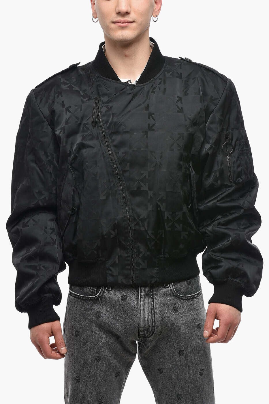 オフホワイト OFF WHITE ジャケット メンズ ブラック Jackets OMEH025R21FAB0011000 関税 送料無料 dk｜BRANDSHOP「il Tesoro」