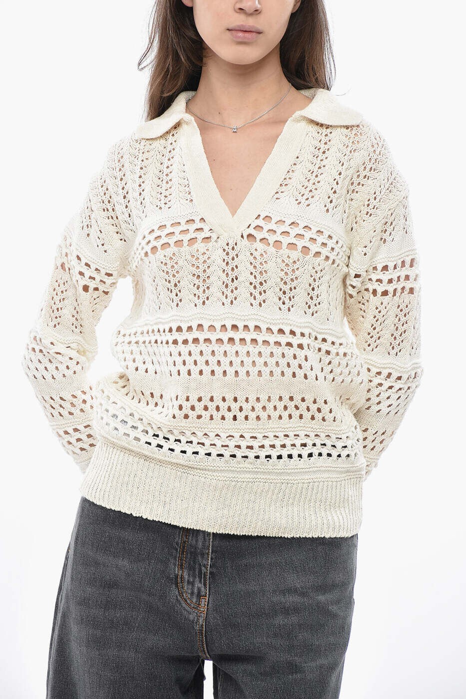 ピンコ PINKO セーター ニットウェア レディース ホワイト Knitwear 104946A2FP ZB0 関税 送料無料 dk｜BRANDSHOP「il Tesoro」