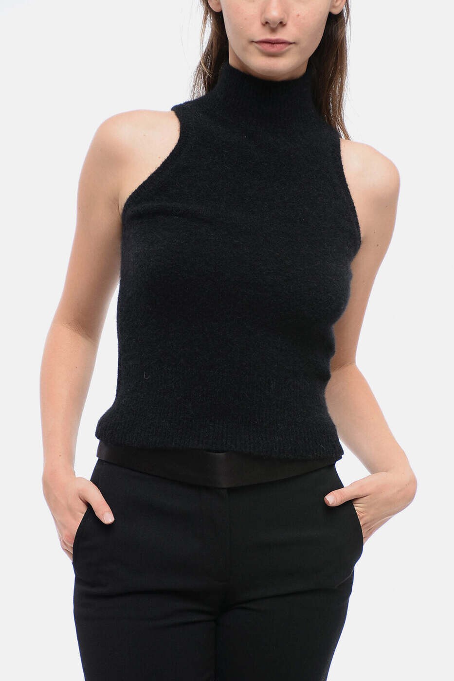 パトゥ PATOU Tシャツ トップス レディース ブラック T-shirts and tops KN1508065 999B 関税 送料無料 dk｜BRANDSHOP「il Tesoro」