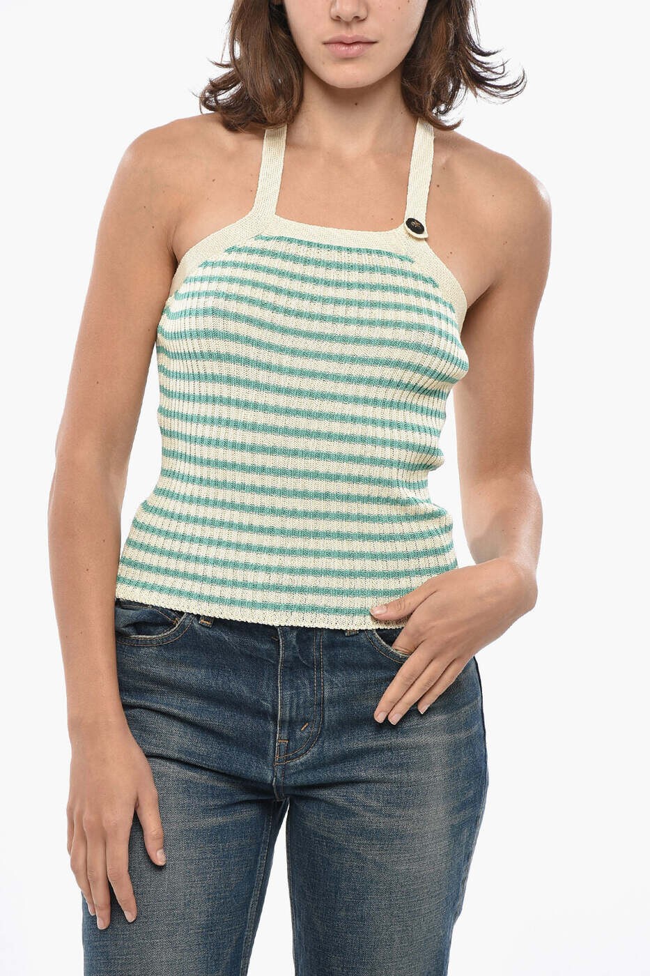 ディオール CHRISTIAN DIOR Tシャツ トップス レディース ブルー T-shirts and tops 444T13AM779 6864 関税 送料無料 dk｜BRANDSHOP「il Tesoro」