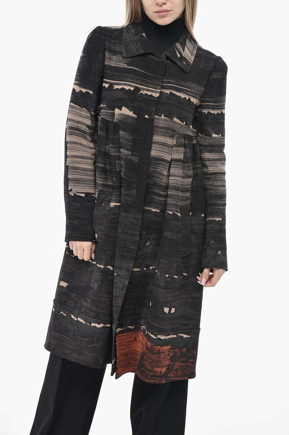 ジャンバティスタ ヴァリ GIAMBATTISTA VALLI トレンチコート コート レディース ブラック Coats and trench coats N03256140001 関税 送料無料 dk|BRANDSHOP「il Tesoro」