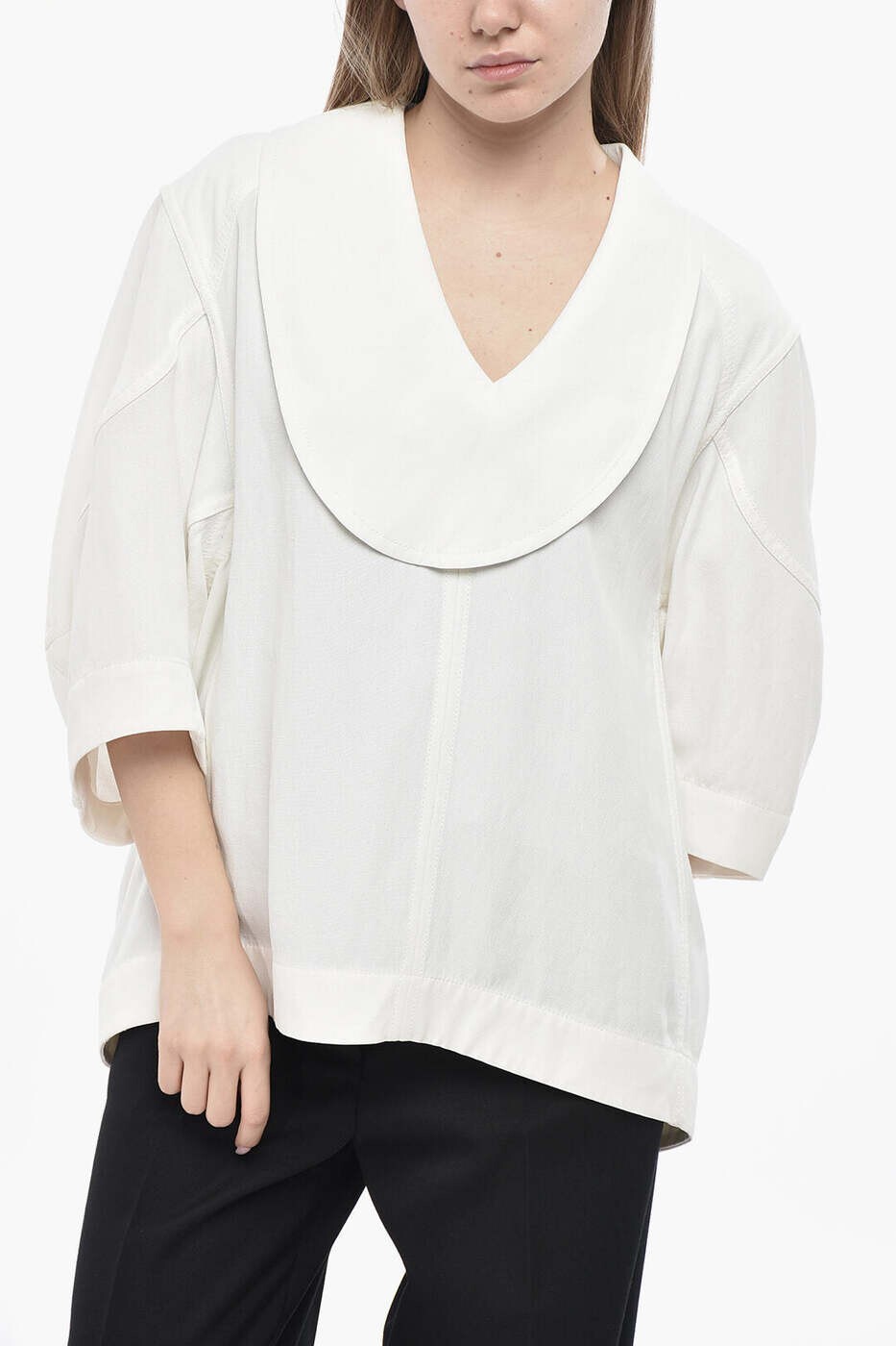 ボッテガ ヴェネタ BOTTEGA VENETA Tシャツ トップス レディース ホワイト T-shirts and tops 832907V3OZ0 9071 関税 送料無料 dk|BRANDSHOP「il Tesoro」