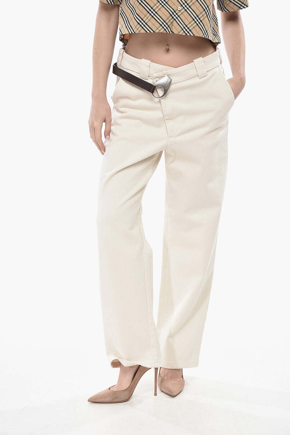 ピンコ PINKO ズボン パンツ レディース ホワイト Trousers 105071A2JP C21 関税 送料無料 dk｜BRANDSHOP「il Tesoro」