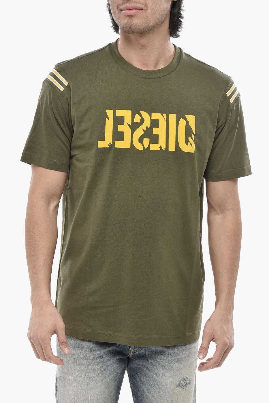 ディーゼル DIESEL Tシャツ メンズ グリーン T-shirts A17650 RPATI 51F 関税 送料無料 dk｜BRANDSHOP「il Tesoro」