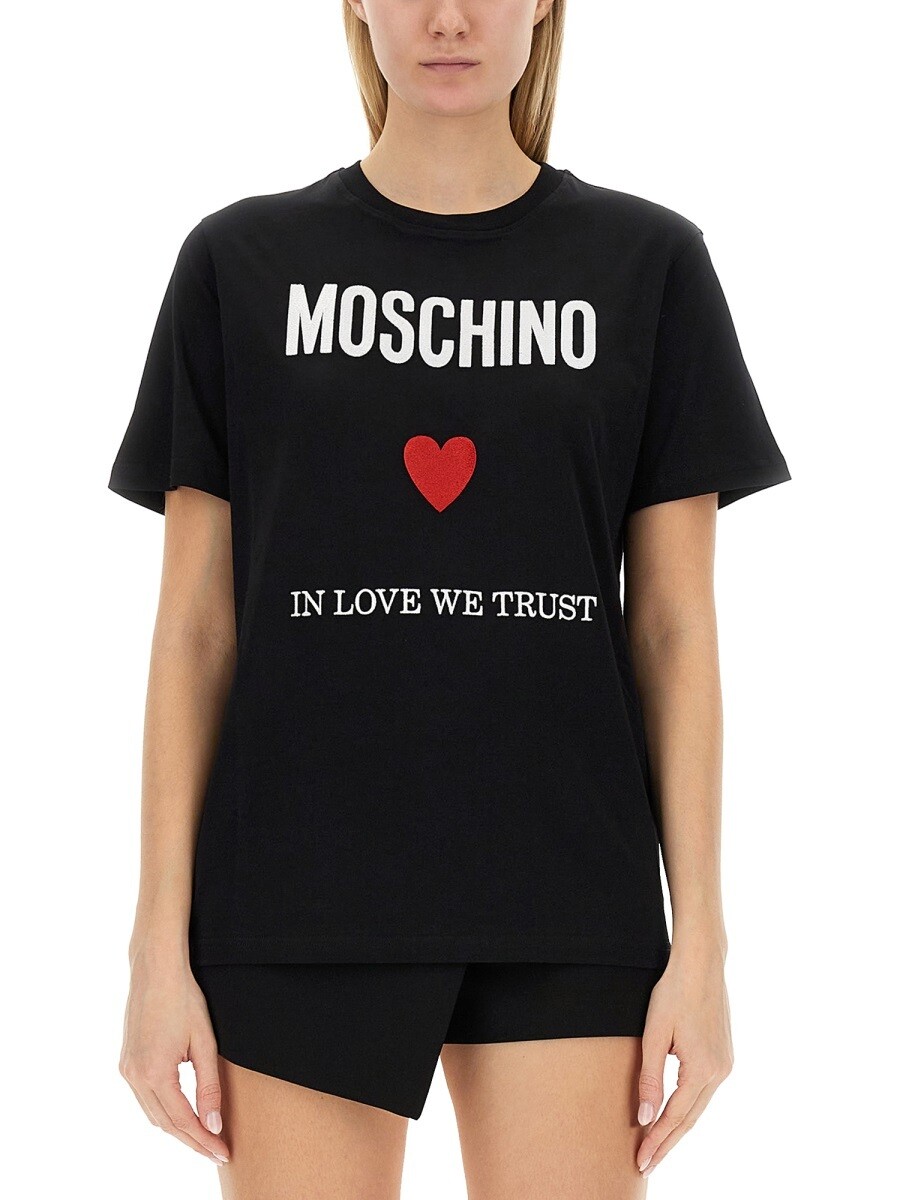 モスキーノ MOSCHINO ポロシャツ Tシャツ レディース ブラック T-shirts and polo shirts 309049 関税 送料無料 2024SS el｜BRANDSHOP「il Tesoro」