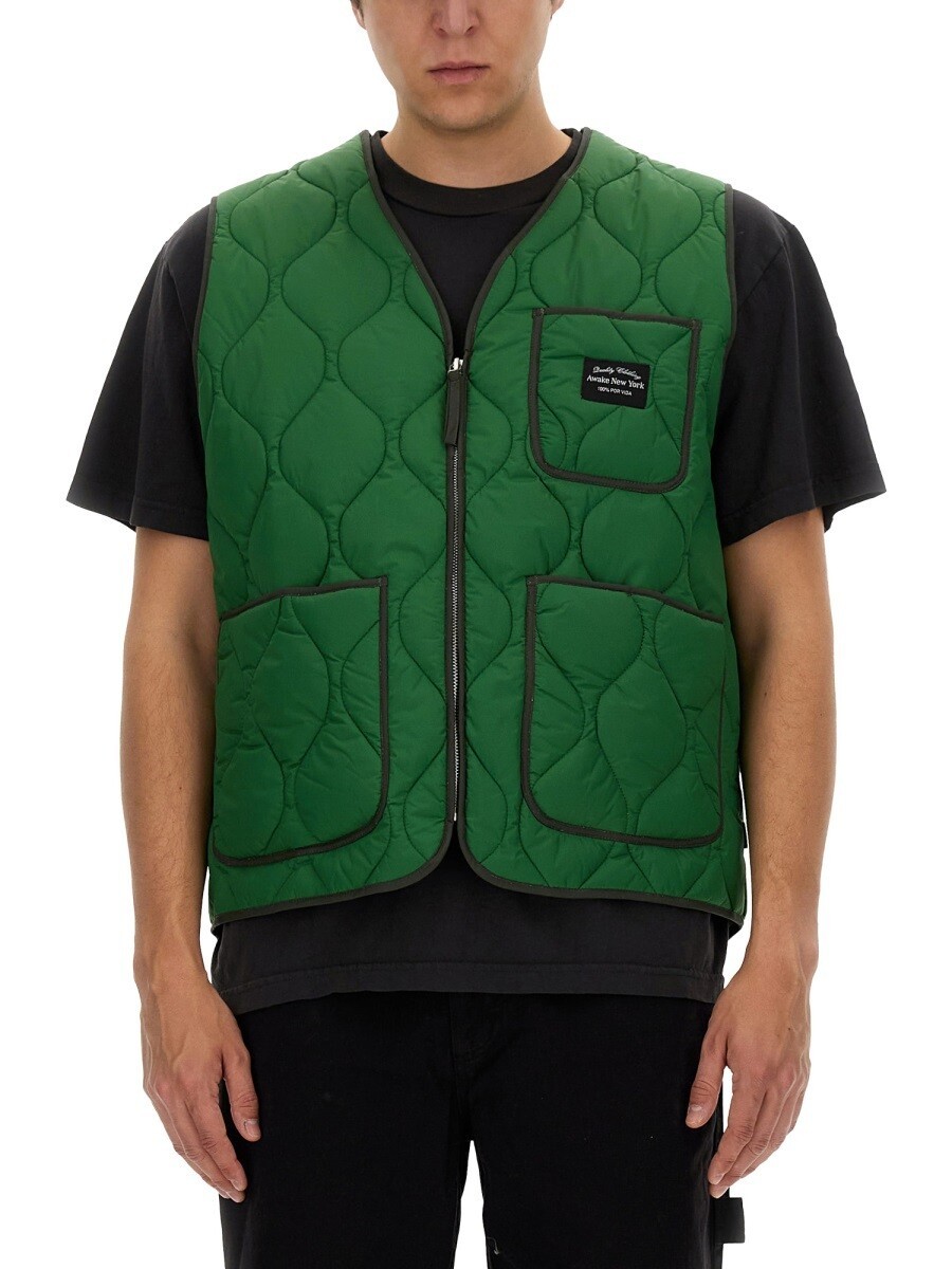 アウェイク ニューヨーク AWAKE NY ジレ ベスト メンズ グリーン Vests 313041 関税 送料無料 2024SS el