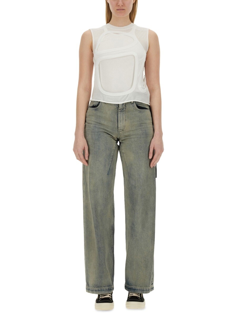 リック・オウエンス・ダークシャドウ RICK OWENS DRKSHDW Tシャツ トップス レディース ホワイト T-shirts and tops 317730 関税 送料無料 2024SS el|BRANDSHOP「il Tesoro」