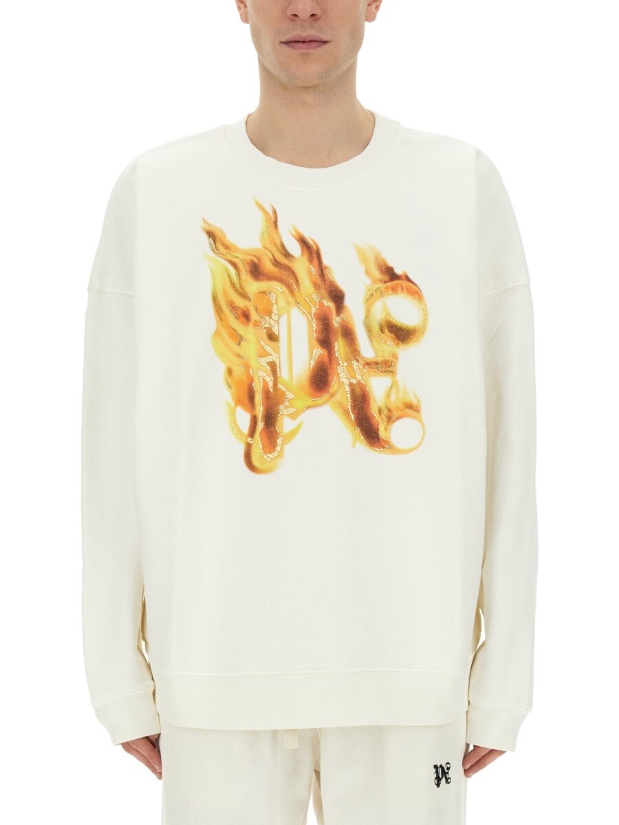パーム エンジェルス PALM ANGELS スウェットシャツ トレーナー メンズ ホワイト Sweatshirts 316441 関税 送料無料 2024SS el|BRANDSHOP「il Tesoro」