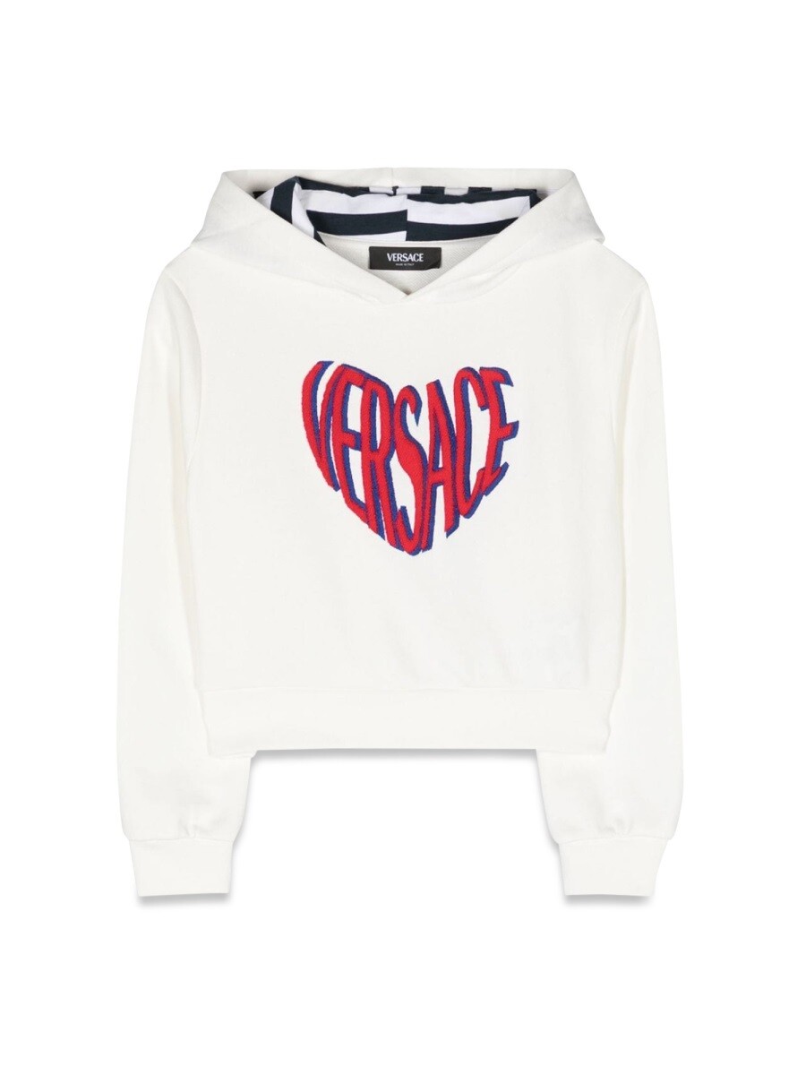ヴェルサーチェ VERSACE クルーネックスウェットシャツ 調教師 ガールズ 白いこと Crew neck sweatshirts 310617 関税 貨物輸送無料 2024SS el