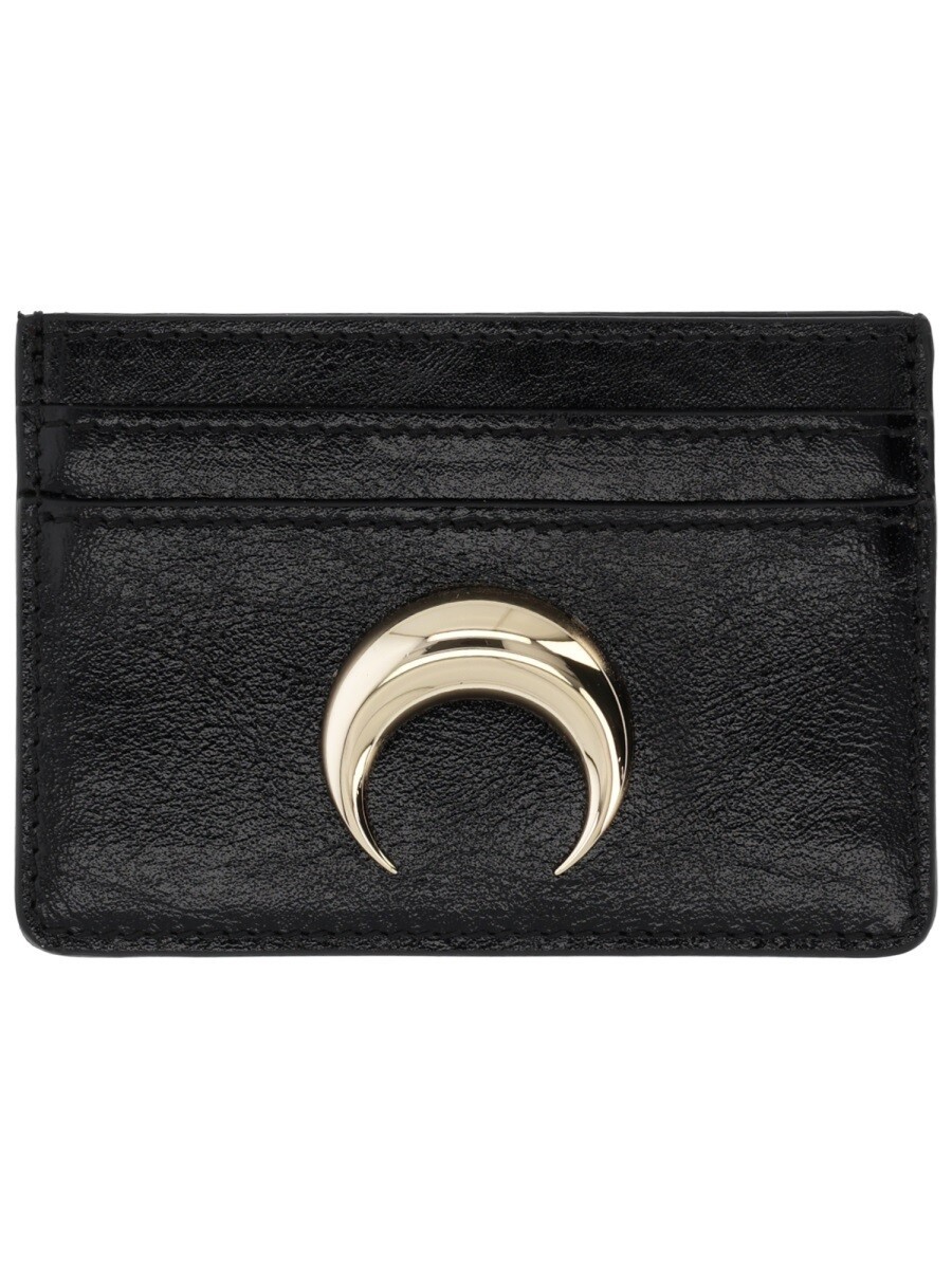 マリーンセル MARINE SERRE 歌留多保持者 紙入れ レディース 黒いこと Wallets and Card Holders 372020 関税 貨物輸送無料 2025AW el