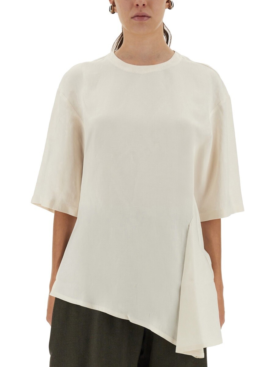 スタジオ ニコルソン STUDIO NICHOLSON ポロシャツ Tシャツ レディース ホワイト T-shirts and polo shirts 370557 関税 送料無料 2025AW el｜BRANDSHOP「il Tesoro」
