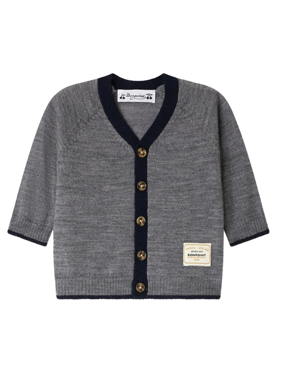 ボンポワン BONPOINT クルーネックジャンパー ニットウェア ボーイズ グレー Crew neck jumpers 373313 関税 送料無料 2025AW el｜BRANDSHOP「il Tesoro」