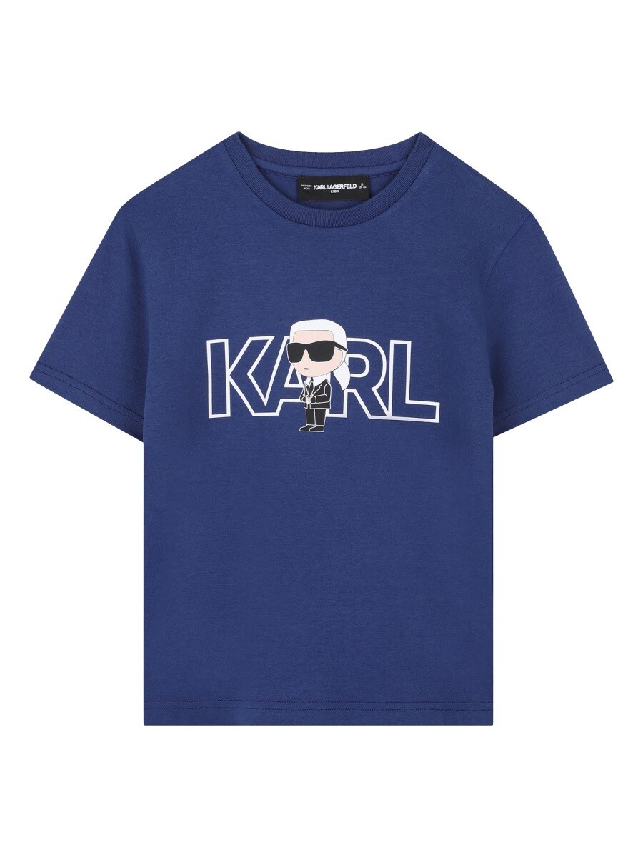カール ラガーフェルド KARL LAGERFELD ポロシャツ トップス ボーイズ ブルー Polo shirts 373009 関税 送料無料 2025AW el｜BRANDSHOP「il Tesoro」