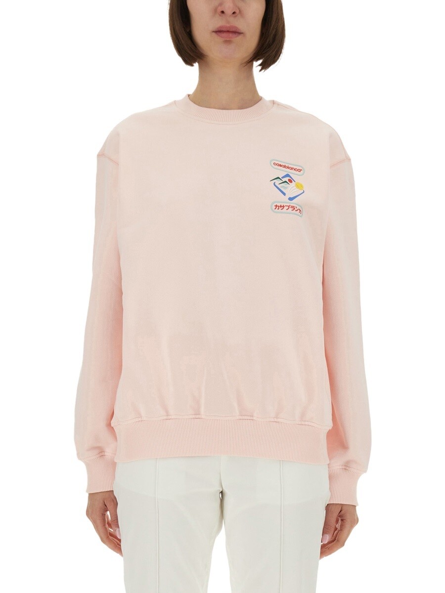 カサブランカ CASABLANCA トレーナー レディース ピンク Sweatshirts 374836 関税 送料無料 2025AW el｜BRANDSHOP「il Tesoro」