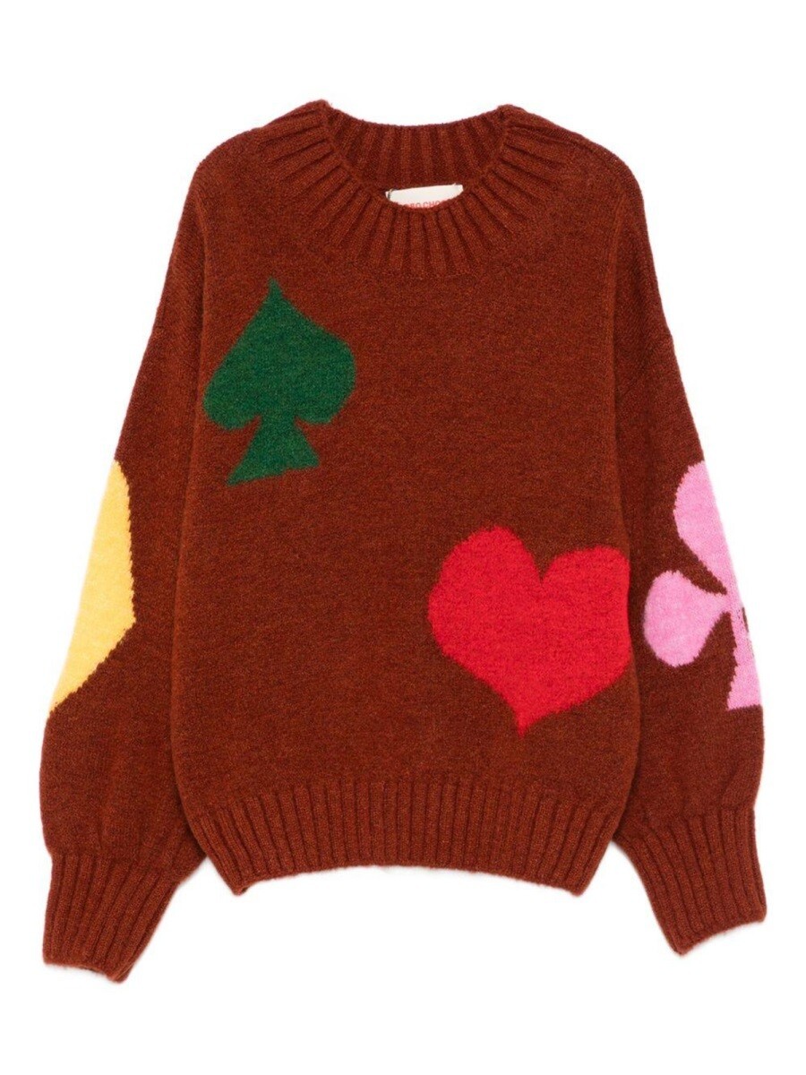 ボボショーズ BOBO CHOSES クルーネックジャンパー ニットウェア ガールズ レッド Crew neck jumpers 377458 関税 送料無料 2025AW el｜BRANDSHOP「il Tesoro」