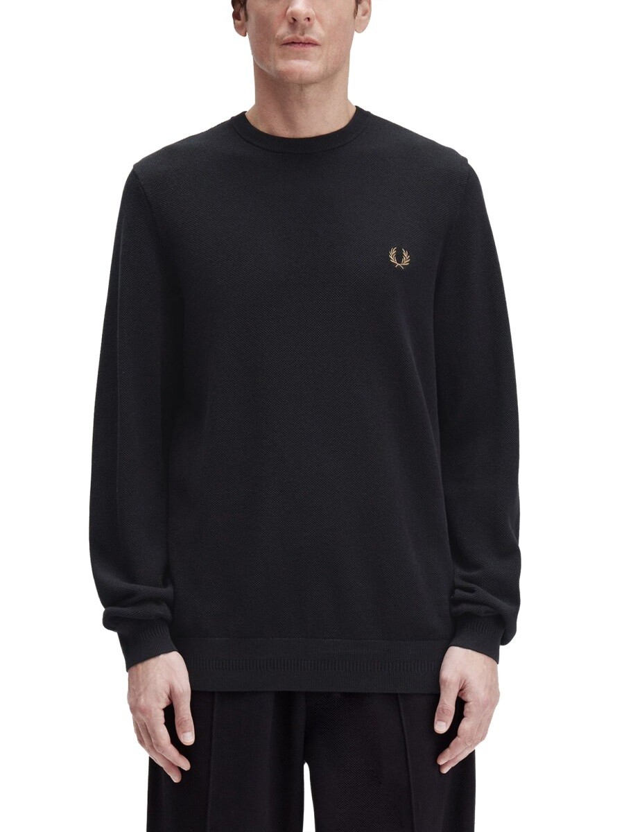 フレッド ペリー FRED PERRY プルオーバー 編み物御召しもの メンズ 黒いこと Knitwear 381520 関税 貨物輸送無料 2025AW el