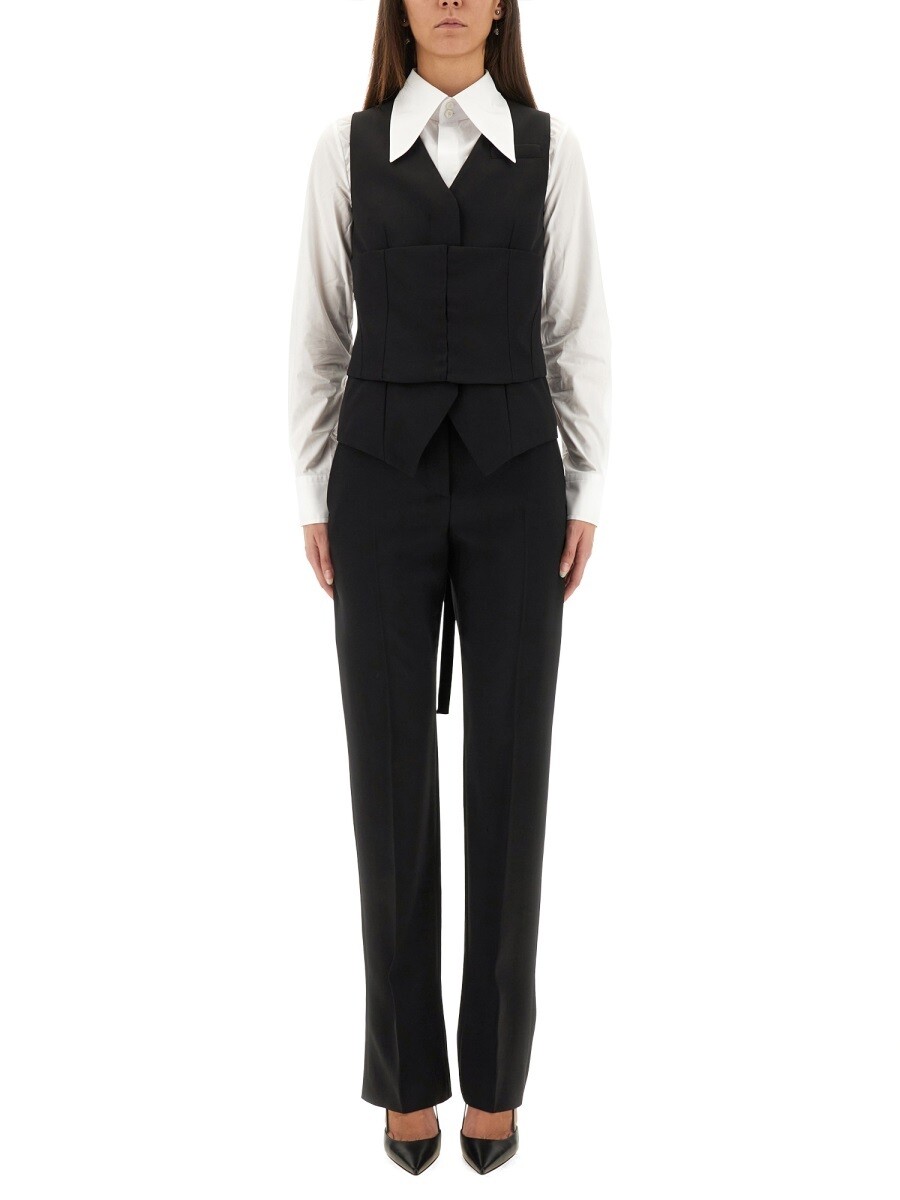 アレキサンダー マックイーン ALEXANDER MCQUEEN ジレ より良い レディース 黒いこと Vests 382479 関税 貨物輸送無料 2025AW el
