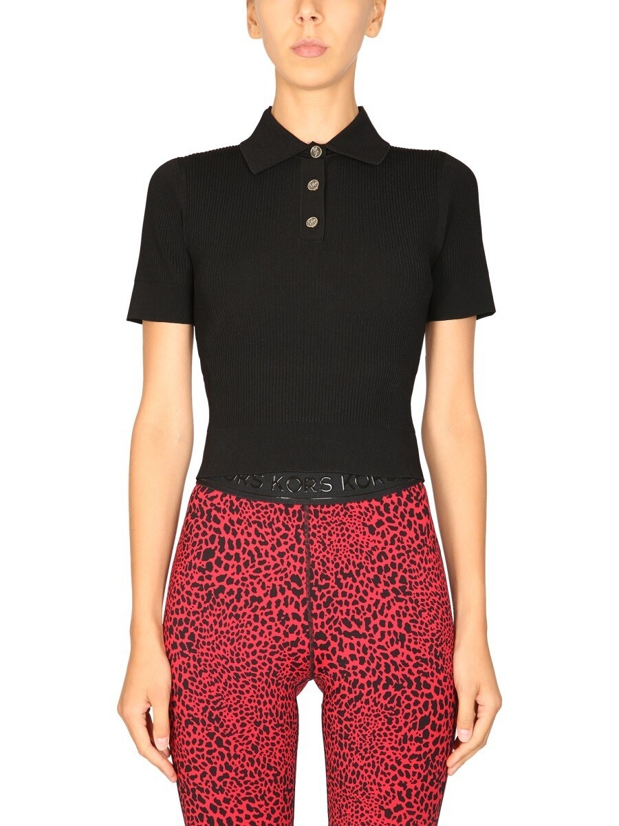 マイケルコース MICHAEL KORS ポロシャツ レディース ブラック Polo 242895 関税 送料無料 2022AW el|BRANDSHOP「il Tesoro」