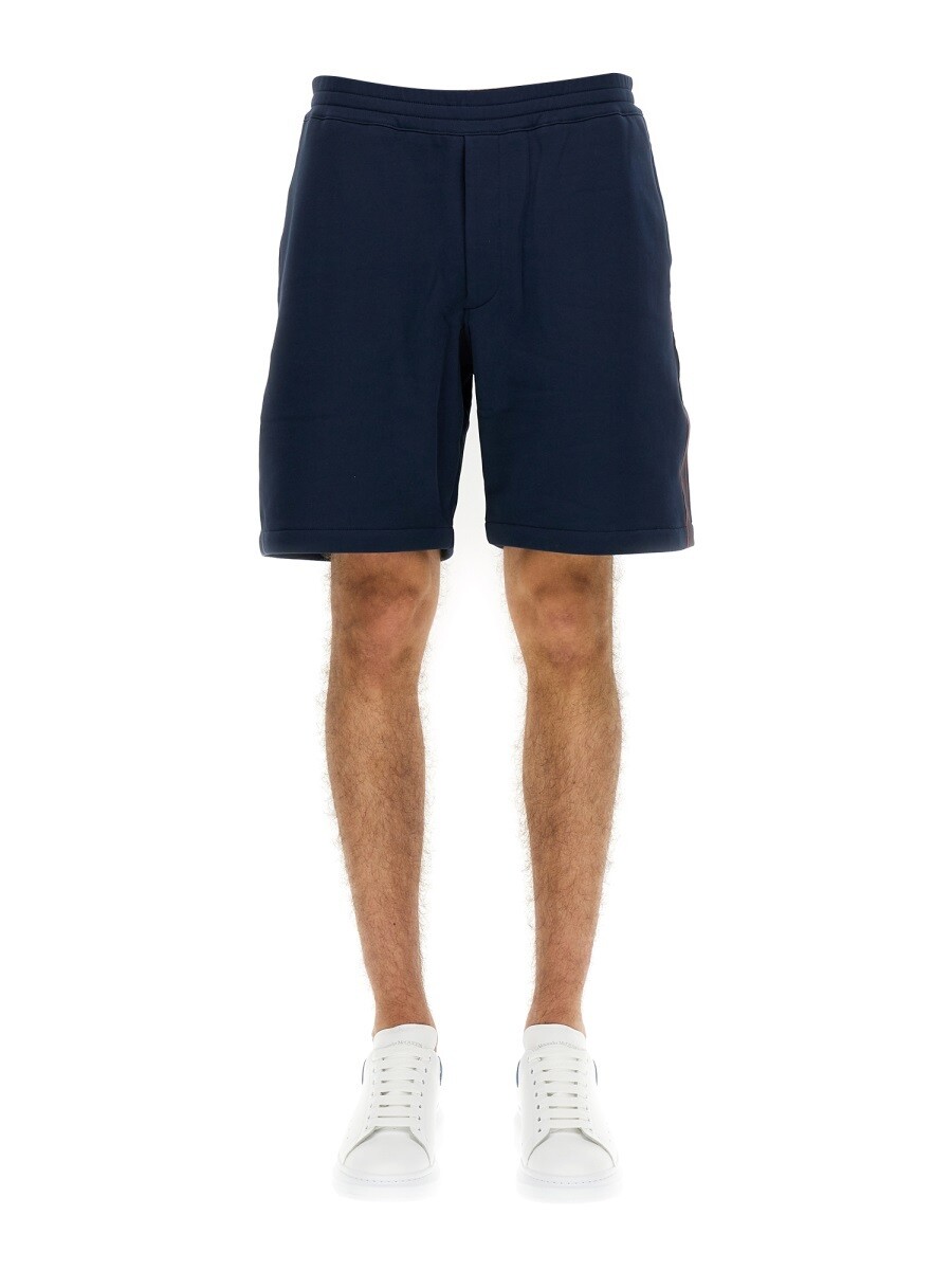 アレキサンダー マックイーン ALEXANDER MCQUEEN ショーツ メンズ ブルー Shorts 240957 関税 送料無料 2022AW el｜BRANDSHOP「il Tesoro」