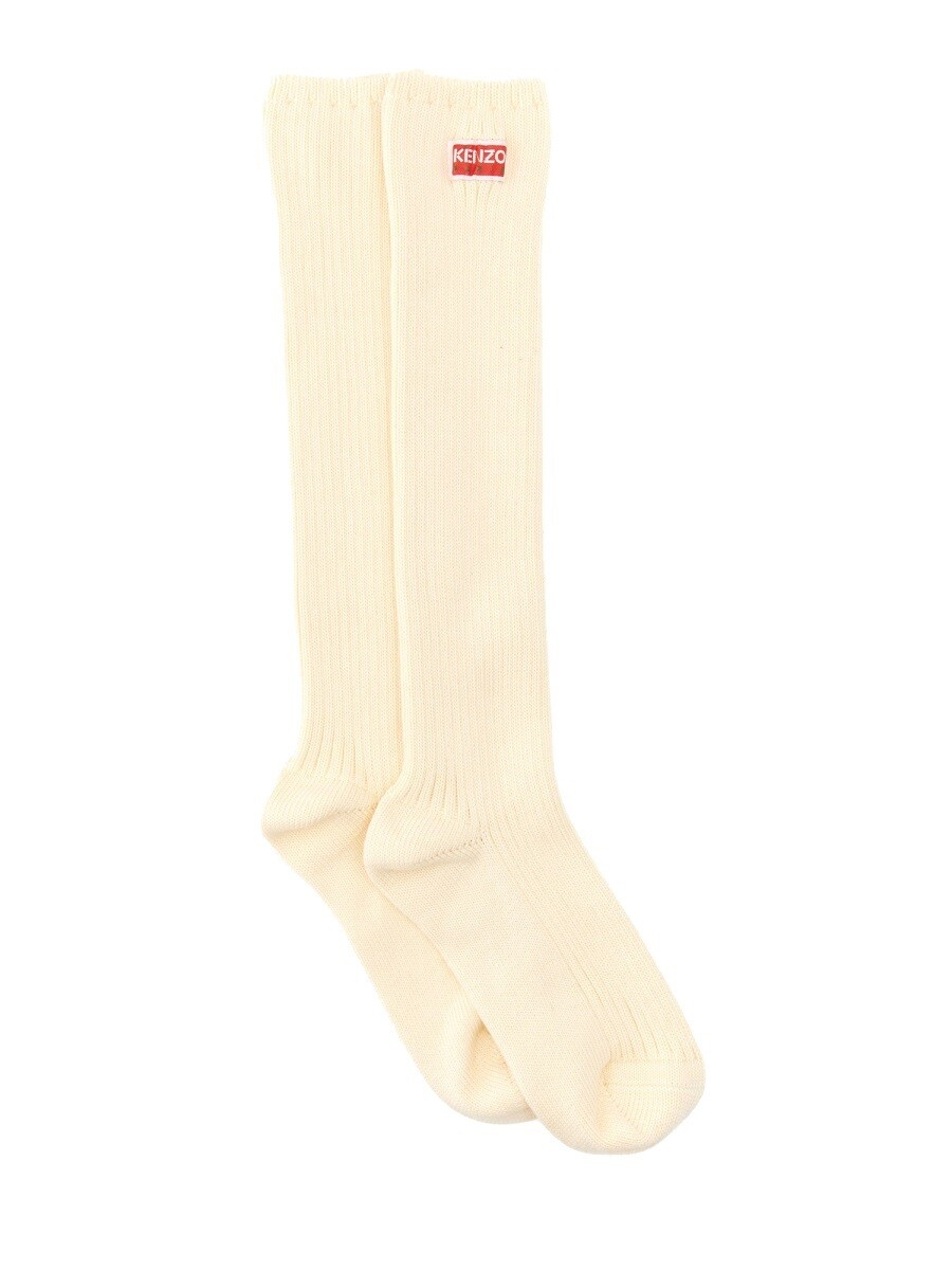 ケンゾー KENZO ソックス 靴下 レディース 白いこと Socks 243728 関税 貨物輸送無料 2022AW el