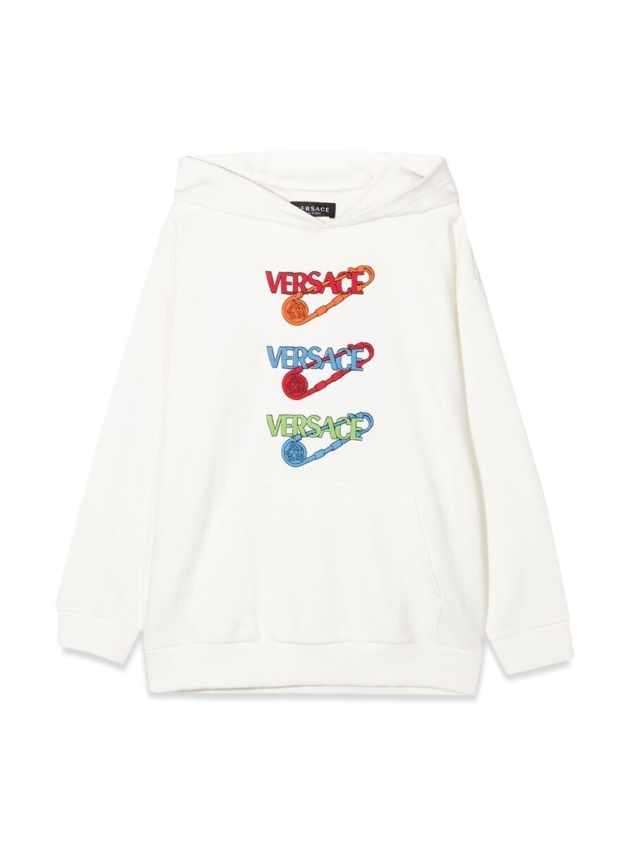 ヴェルサーチェ VERSACE クルーネックスウェットシャツ 調教師 ボーイズ 白いこと Crew neck sweatshirts 256932 関税 貨物輸送無料 2022AW el