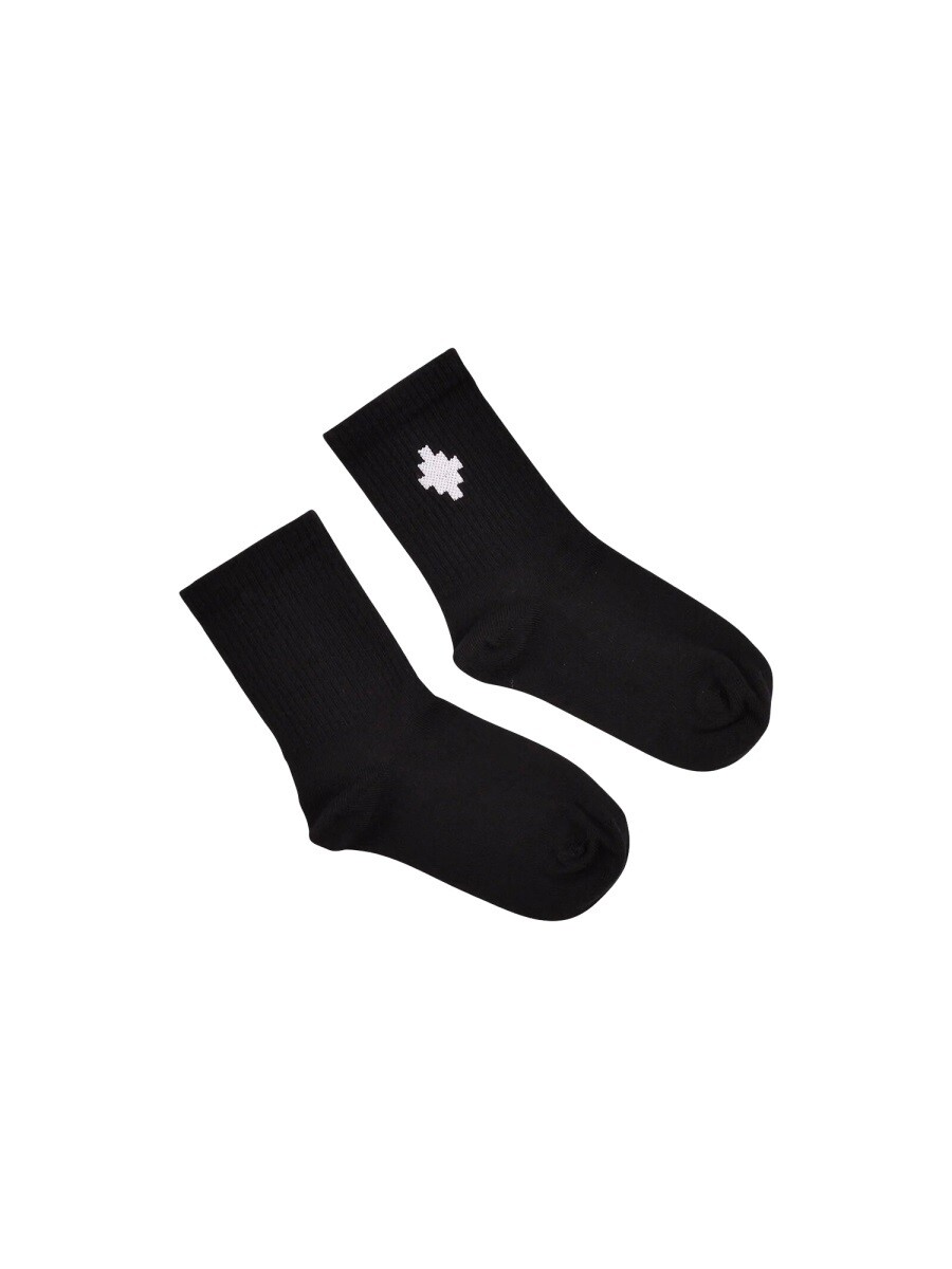 マルセロ・ブロン MARCELO BURLON ソックス 靴下 ボーイズ 黒いこと Socks 237990 関税 貨物輸送無料 2022SS el 靴下-靴下・レッグウェア-キッズファッション