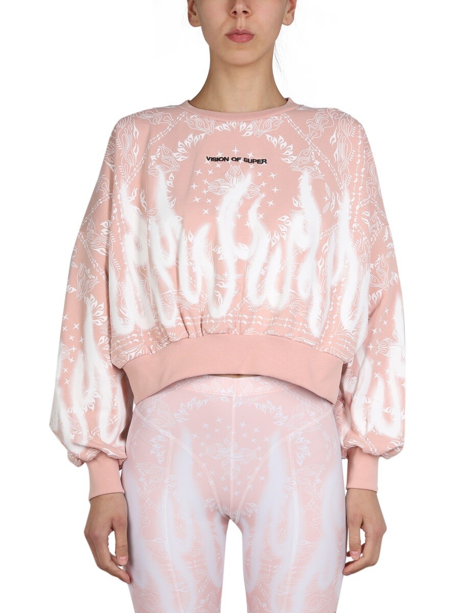 ヴィジョンオブスーパー VISION OF SUPER 調教師 レディース サクラ色 Sweatshirts 235320 関税 貨物輸送無料 2022SS el