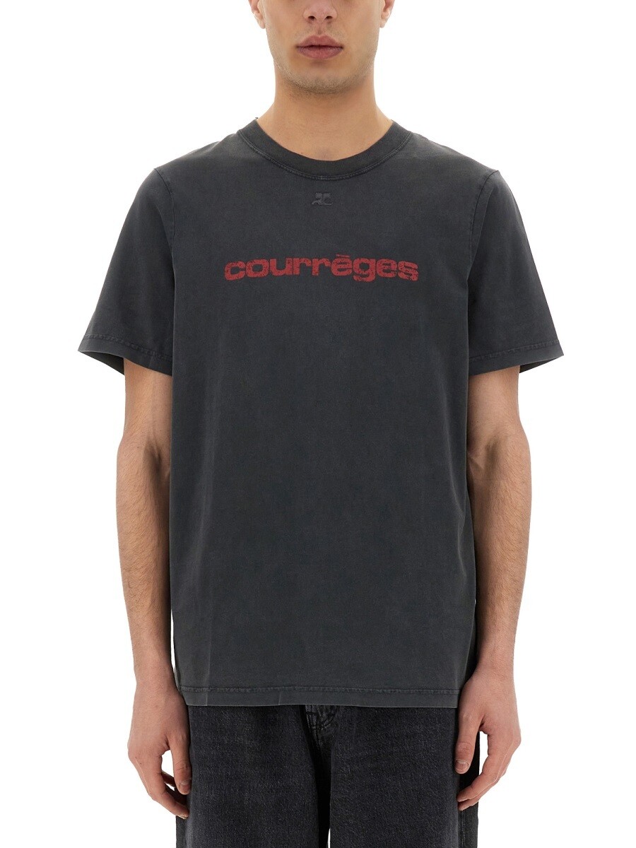 クレージュ COURREGES Tシャツ メンズ ブラック T-shirts 346832 関税 送料無料 2025SS el|BRANDSHOP「il Tesoro」