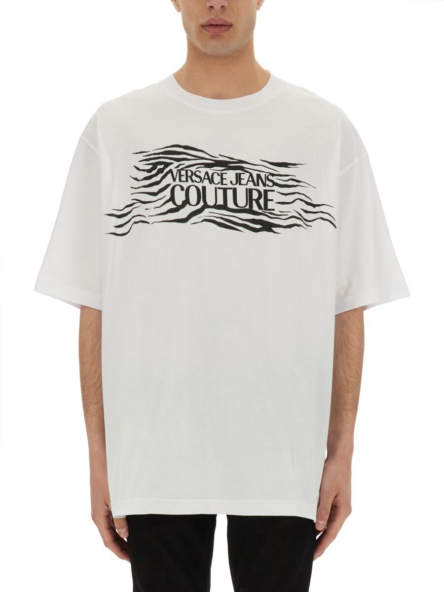ヴェルサーチ ジーンズ クチュール VERSACE JEANS COUTURE Tシャツ メンズ ホワイト T-shirts 344078 関税 送料無料 2025SS el