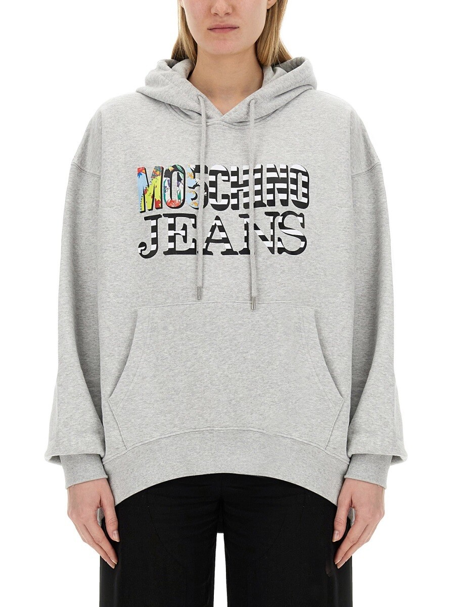 モスキーノ デニム MOSCHINO JEANS 調教師 レディース 薄墨色 Sweatshirts 321533 関税 貨物輸送無料 2024SS el