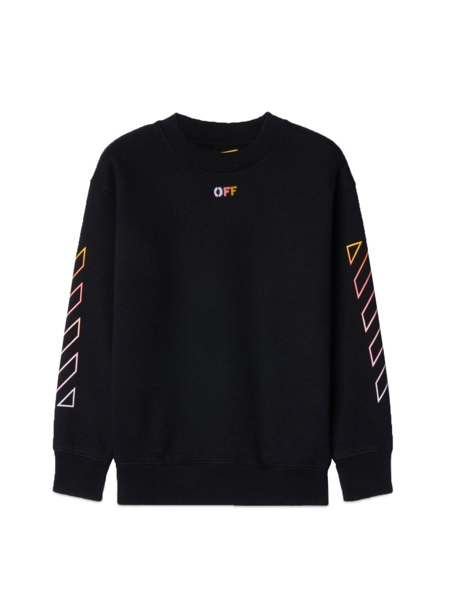 オフ 白いこと OFF-WHITE クルーネックスウェットシャツ 調教師 ガールズ 黒いこと Crew neck sweatshirts 322227 関税 貨物輸送無料 2024SS el