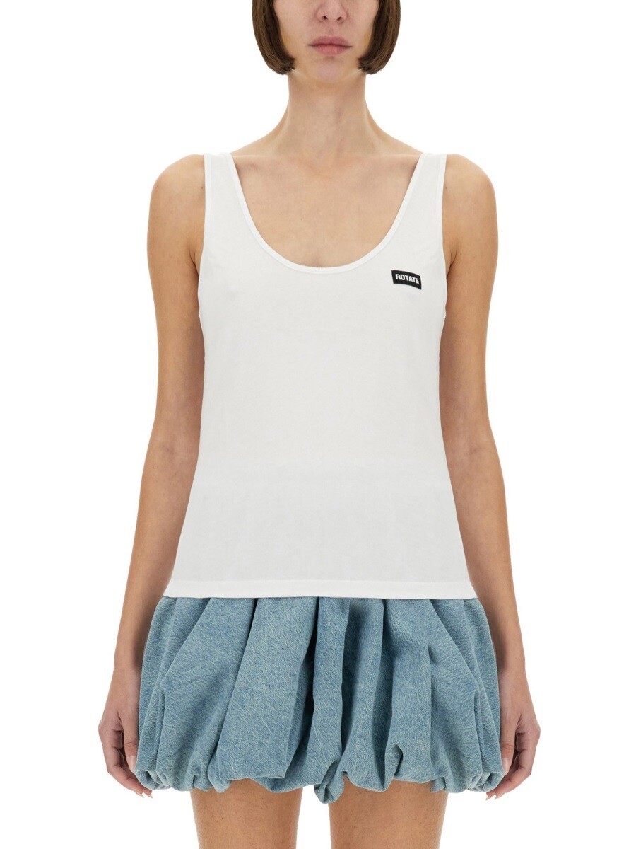 ローテート ROTATE BIRGER CHRISTENSEN プルオーバー トップス レディース 白いこと T-shirts and tops 350057 関税 貨物輸送無料 2025SS el