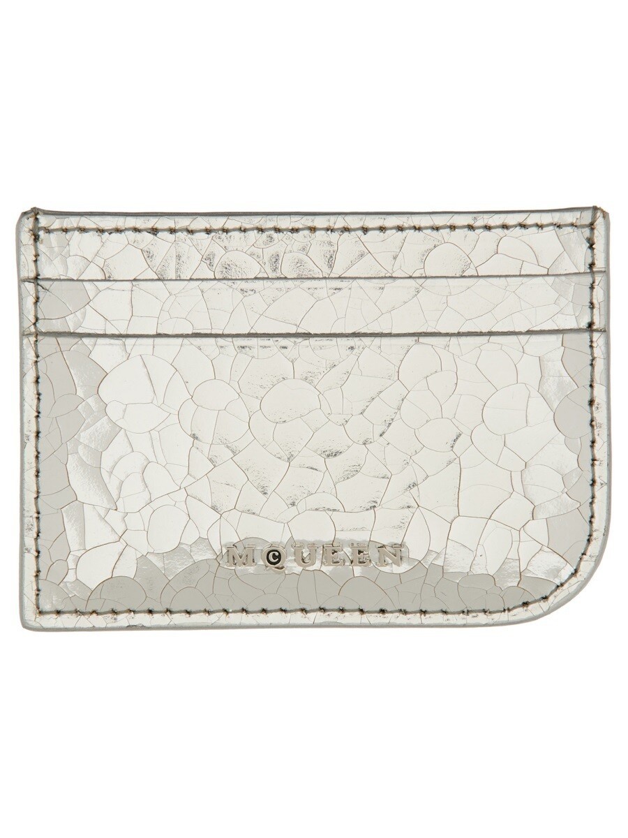 アレキサンダー マックイーン ALEXANDER MCQUEEN 歌留多保持者 紙入れ レディース しろがね色 Wallets and Card Holders 348381 関税 貨物輸送無料 2025SS el