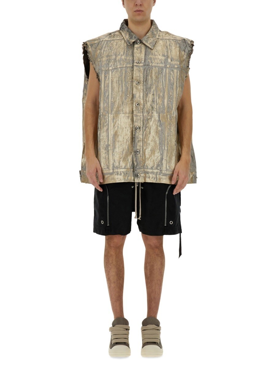 リック・オウエンス・ダークシャドウ RICK OWENS DRKSHDW ジレ より良い メンズ ゴールド Vests 353264 関税 貨物輸送無料 2025SS el