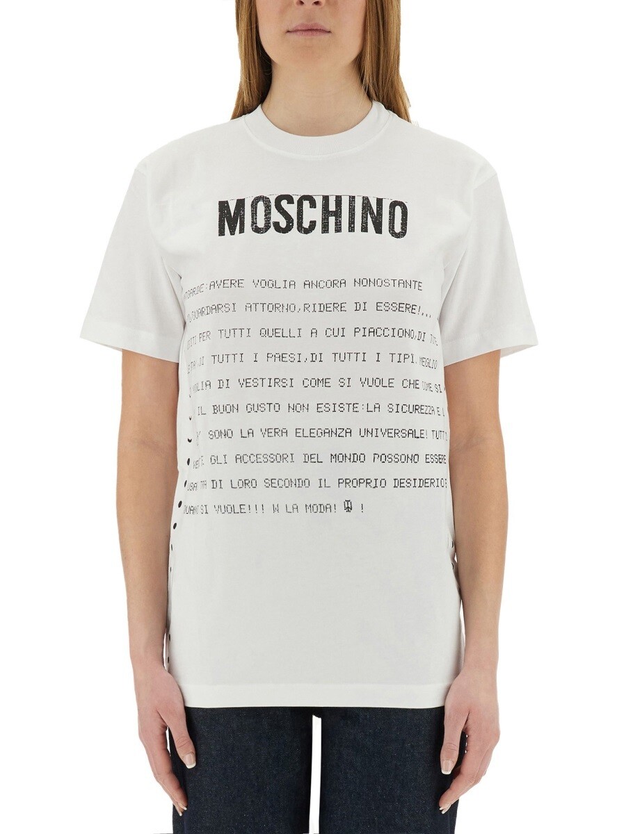 モスキーノ MOSCHINO ポロシャツ Tシャツ レディース ホワイト T-shirts and polo shirts 357754 関税 送料無料 2025SS el｜BRANDSHOP「il Tesoro」