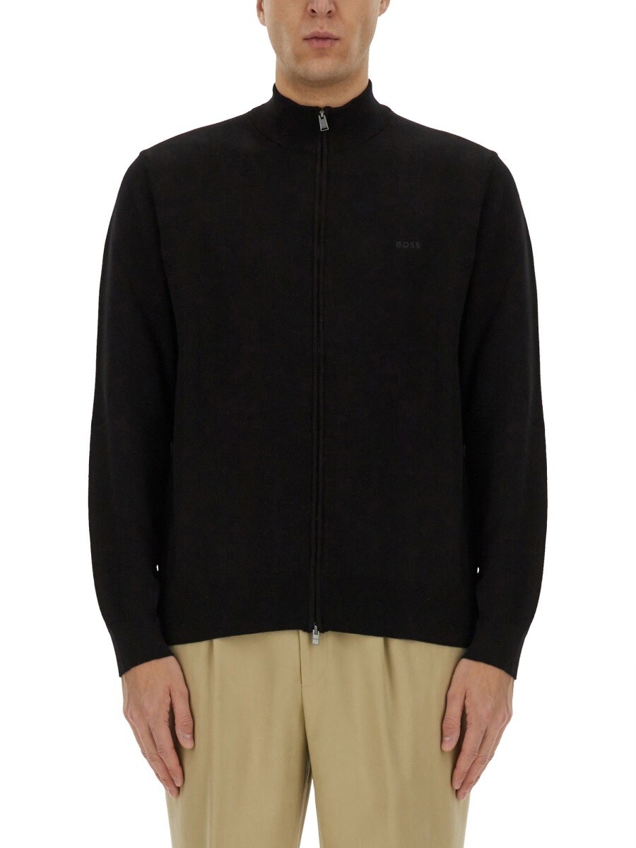 雇い主 BOSS プルオーバー 編み物御召しもの メンズ 黒いこと Knitwear 355916 関税 貨物輸送無料 2025SS el