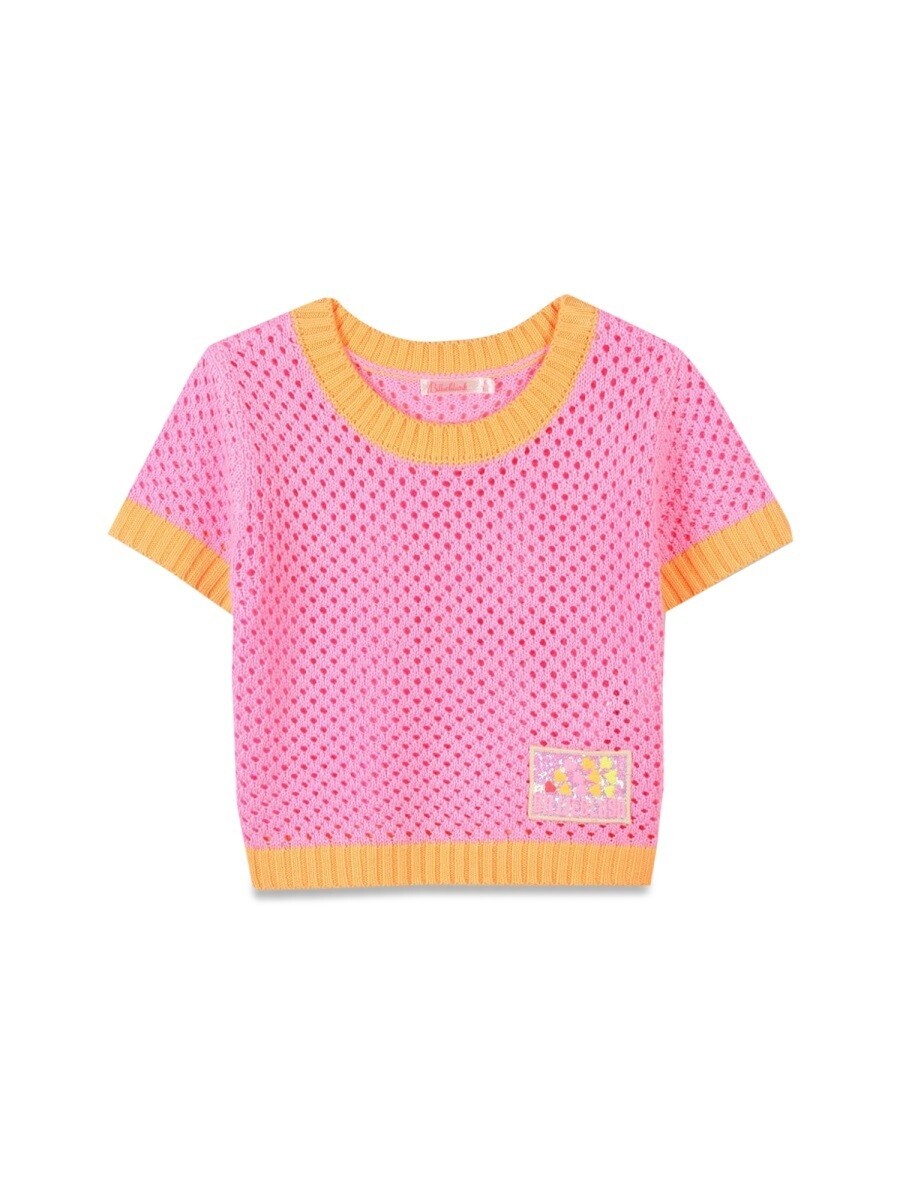 ビリー毛はらい BILLIEBLUSH ロング捩りプルオーバー プルオーバー ガールズ サクラ色 Long sleeve t-shirts 357004 関税 貨物輸送無料 2025SS el