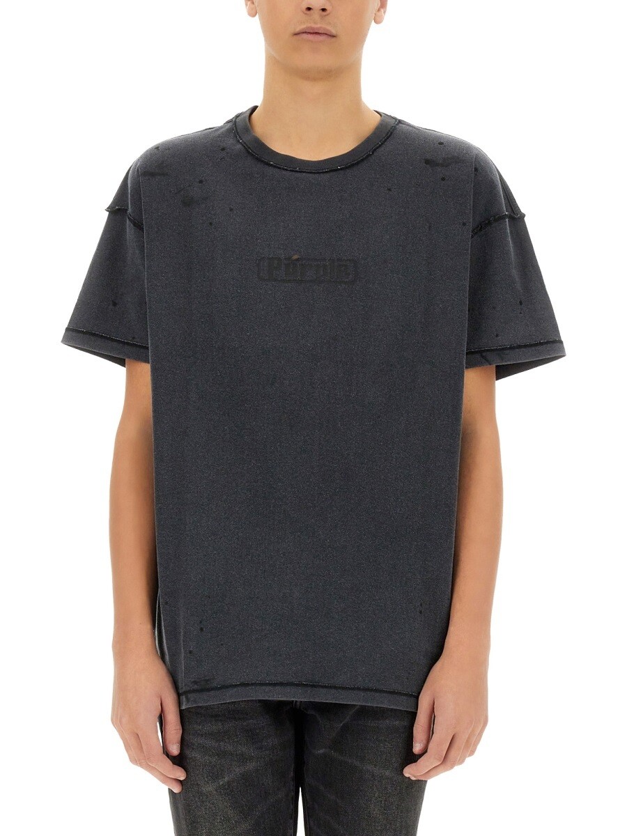 パープル ブランド PURPLE BRAND Tシャツ メンズ ブラック T-shirts 355254 関税 送料無料 2025SS el|BRANDSHOP「il Tesoro」