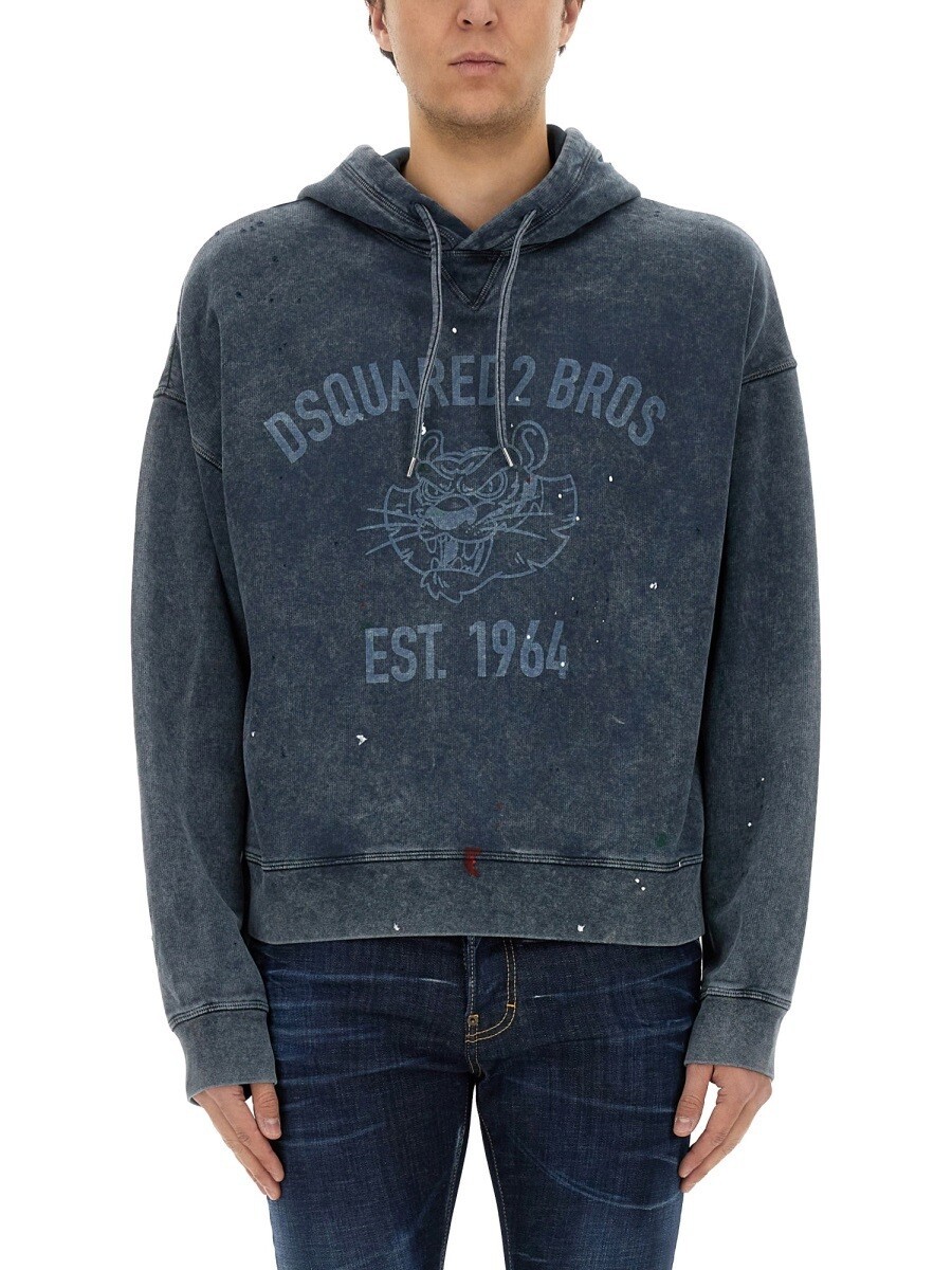 ディースクエアード DSQUARED2 トレイナー 調教師 メンズ 青碧 Sweatshirts 358637 関税 貨物輸送無料 2025SS el