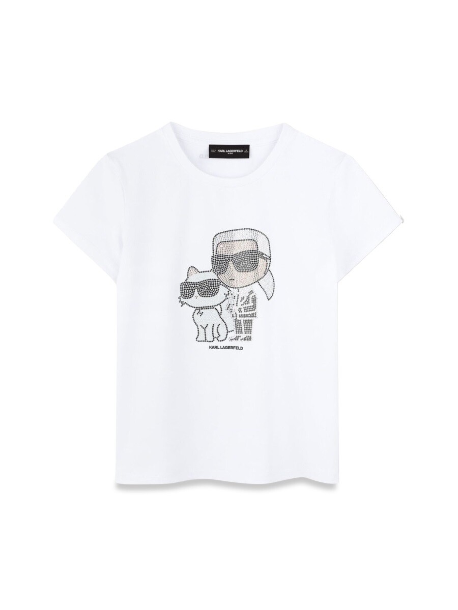 長い巻き毛 ラガーフェルド KARL LAGERFELD ロング衣袂ティーシャツ ティーシャツ ガールズ 白いこと Long sleeve t-shirts 359246 関税 貨物輸送無料 2025SS el