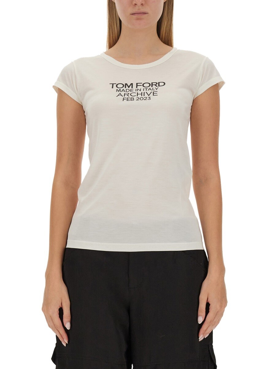 トム フォード TOM FORD ポロシャツ Tシャツ レディース ホワイト T-shirts and polo shirts 295479 関税 送料無料 2023AW el｜BRANDSHOP「il Tesoro」