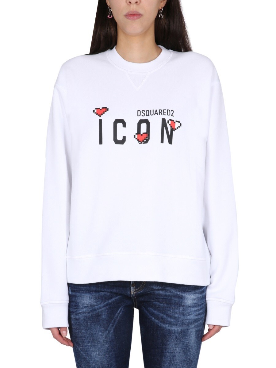 ディースクエアード DSQUARED2 トレーナー レディース ホワイト Sweatshirts 292769 関税 送料無料 2023AW el|BRANDSHOP「il Tesoro」