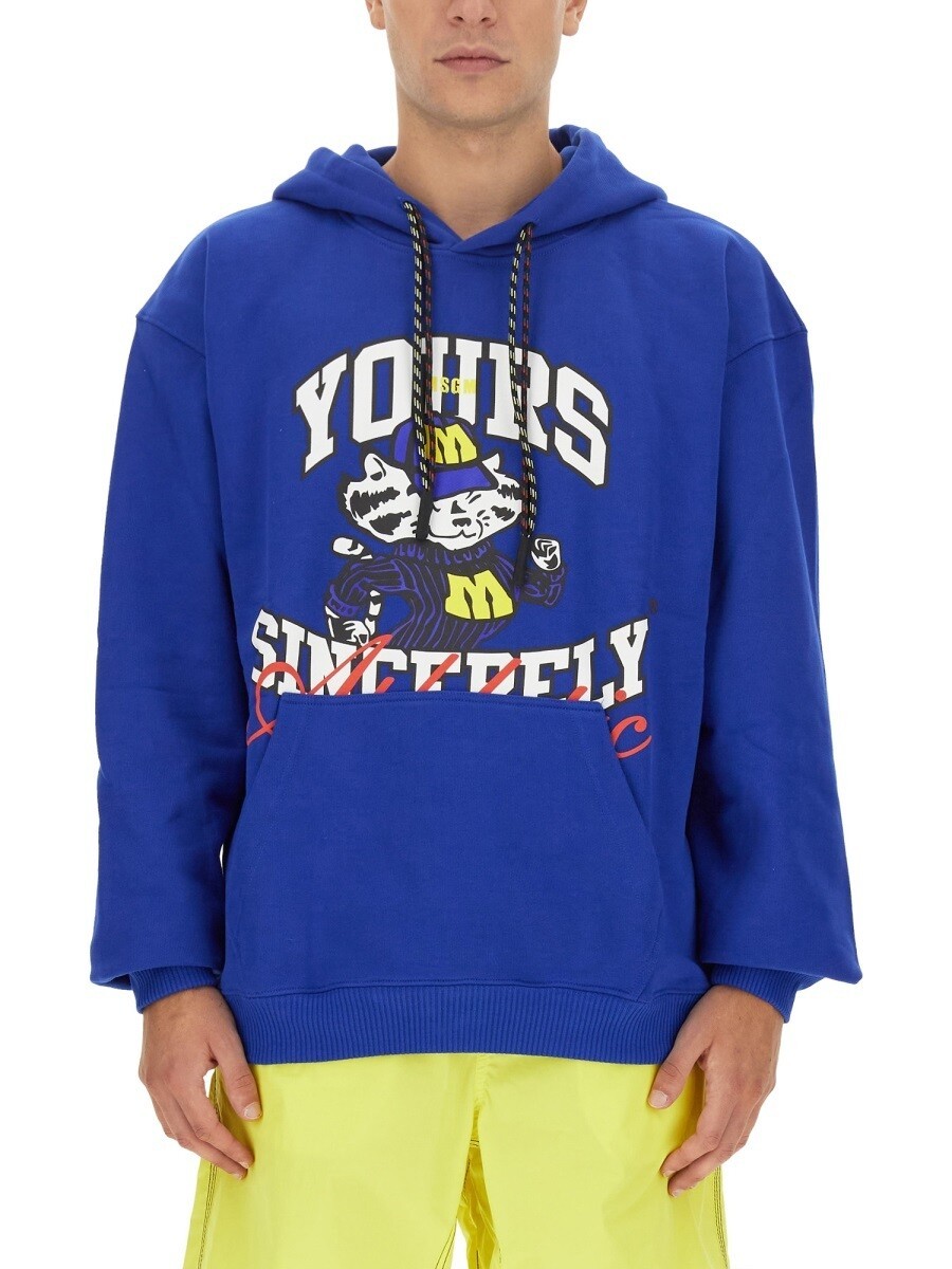 エムエスジーエム MSGM トレーナー 調教師 メンズ 青色 Sweatshirts 296907 関税 貨物輸送無料 2023AW el