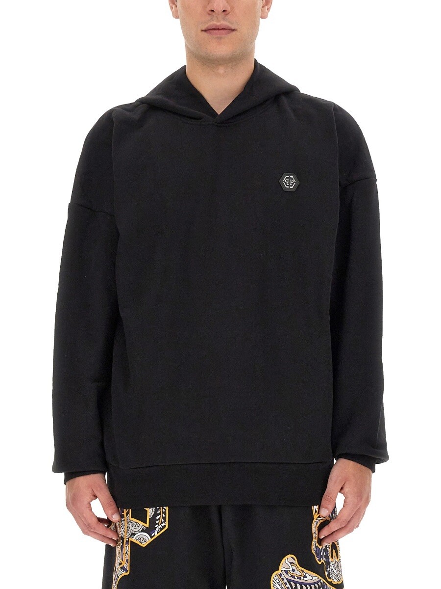 フィリップ 飾り気のない PHILIPP PLEIN トレイナー 調教師 メンズ 黒いこと Sweatshirts 298845 関税 貨物輸送無料 2023AW el