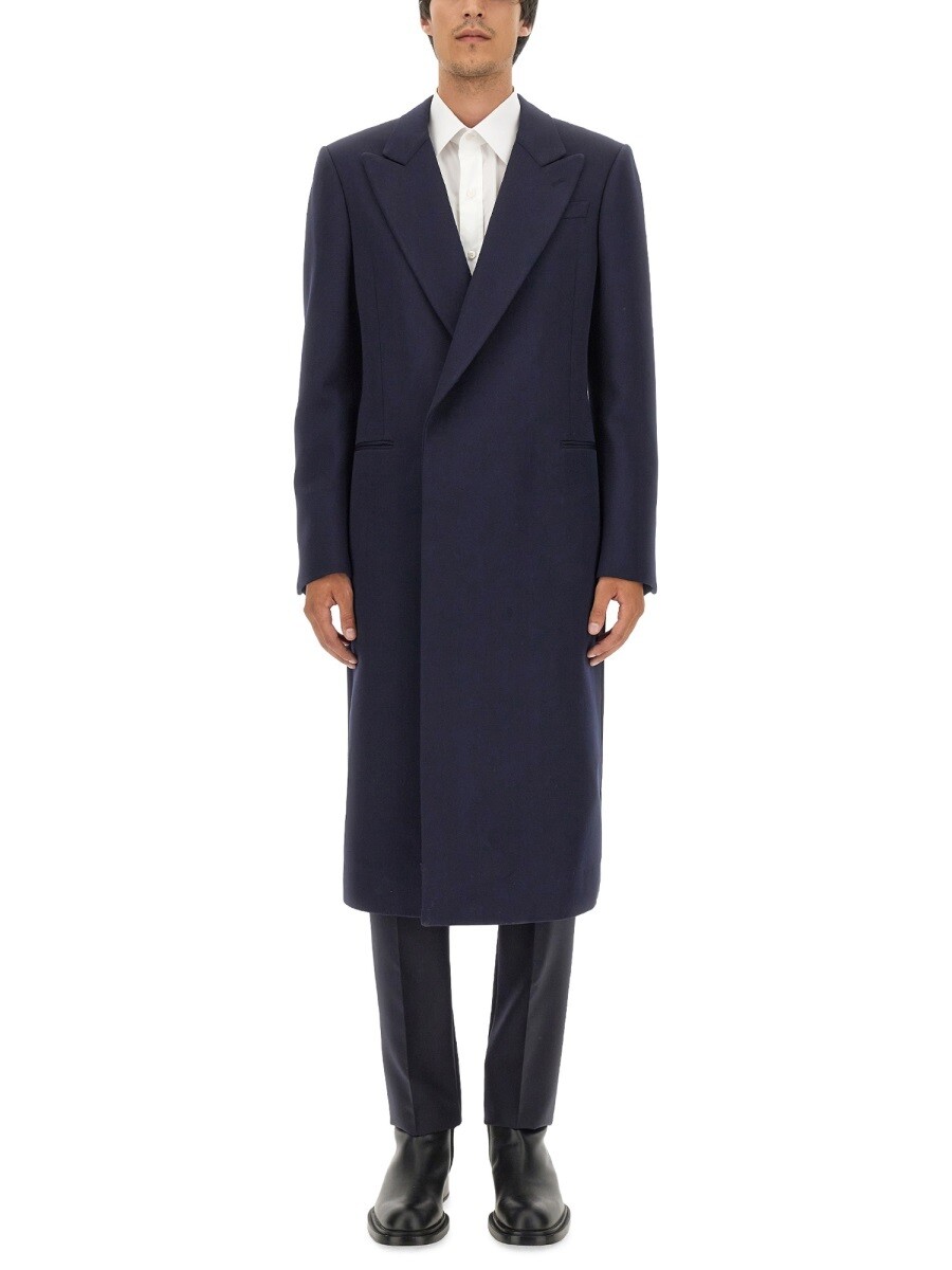 アレキサンダー マックイーン ALEXANDER MCQUEEN トレンチ 厚地の外套 メンズ 青色 Coats and Trench 296504 関税 貨物輸送無料 2023AW el