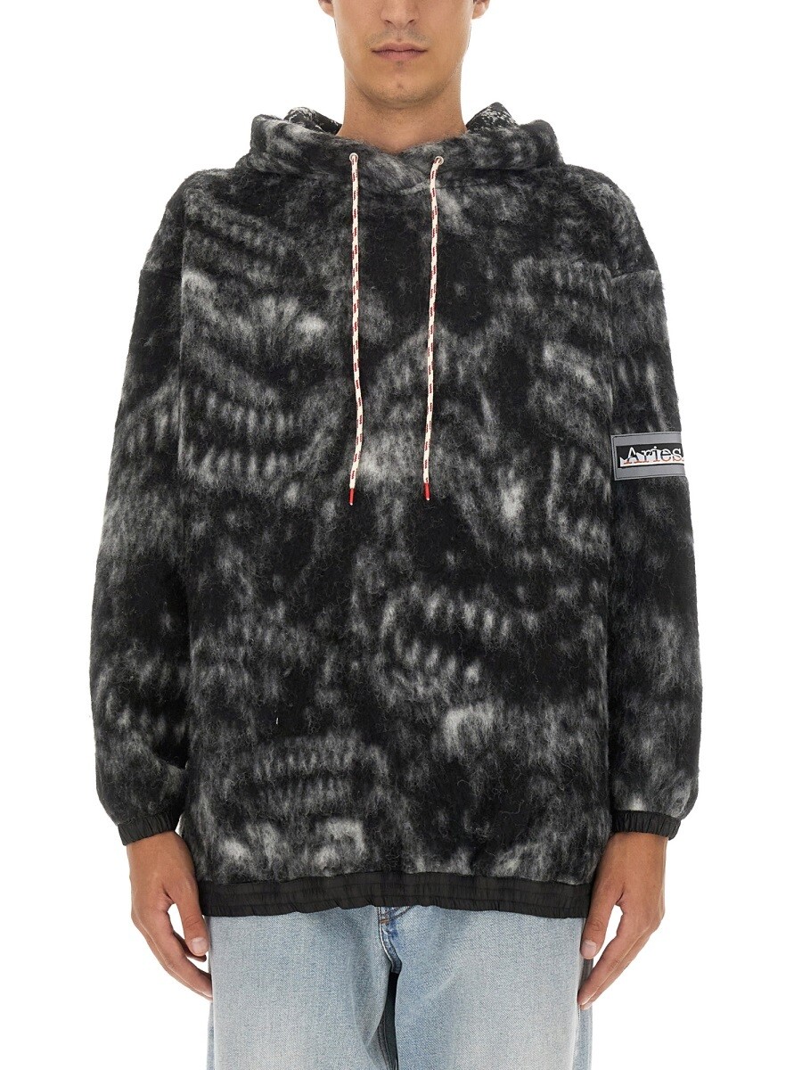 アリーズ ARIES スウェットシャツ トレーナー メンズ ブラック Sweatshirts 297790 関税 送料無料 2023AW el|BRANDSHOP「il Tesoro」