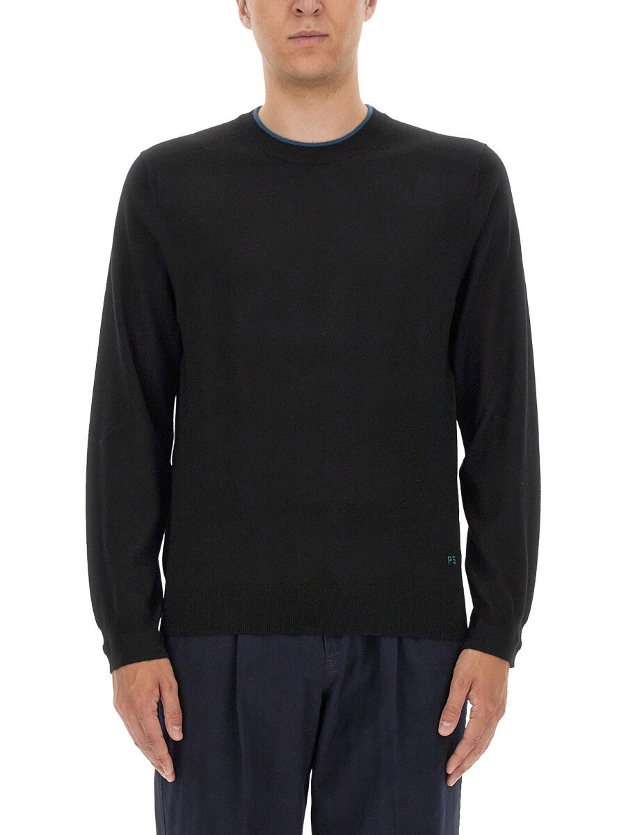 極点スミス PAUL SMITH プルオーバー 編み物御召しもの メンズ 黒いこと Knitwear 299030 関税 貨物輸送無料 2023AW el
