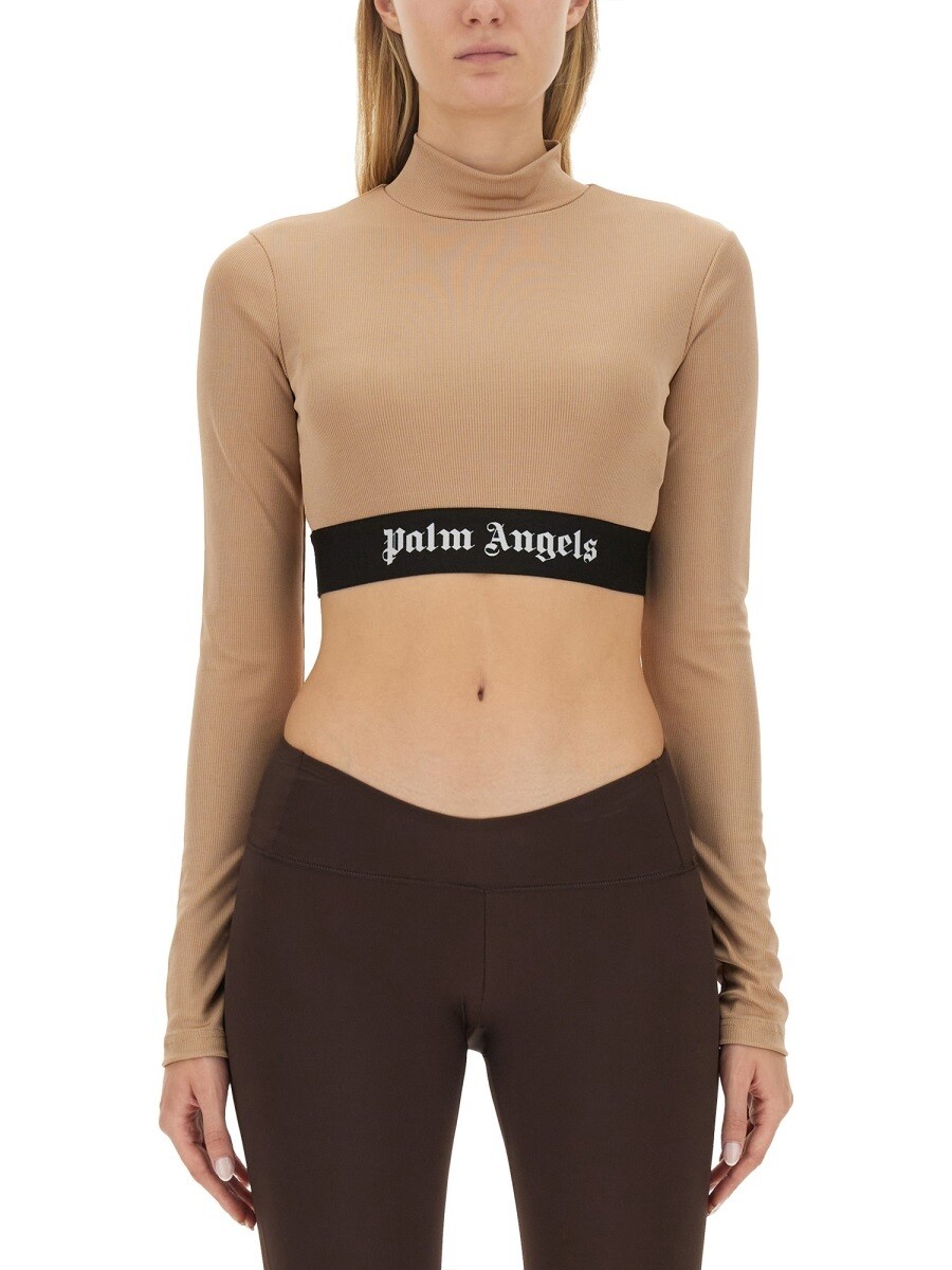 パーム エンジェルス PALM ANGELS ポロシャツ Tシャツ レディース ベージュ T-shirts and polo shirts 304008 関税 送料無料 2023AW el|BRANDSHOP「il Tesoro」